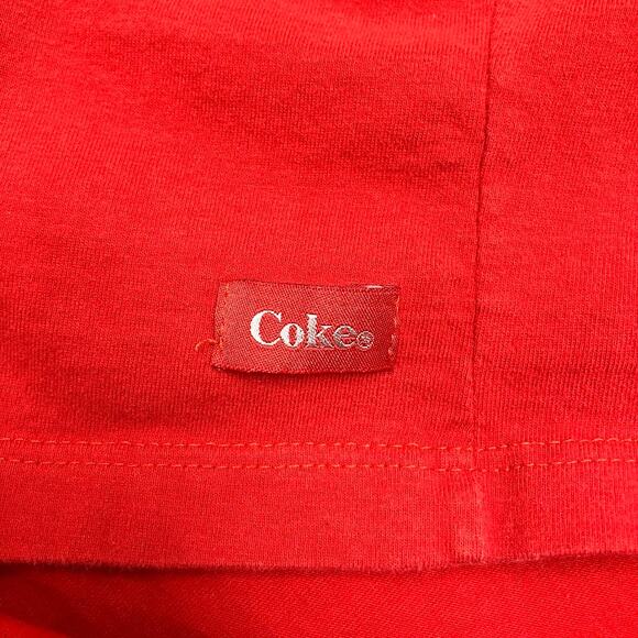 Coca Cola Jeans Y2K Cut Out Refresh Short Sleeve T Shirt Red Size S - Picture 6 of 9
